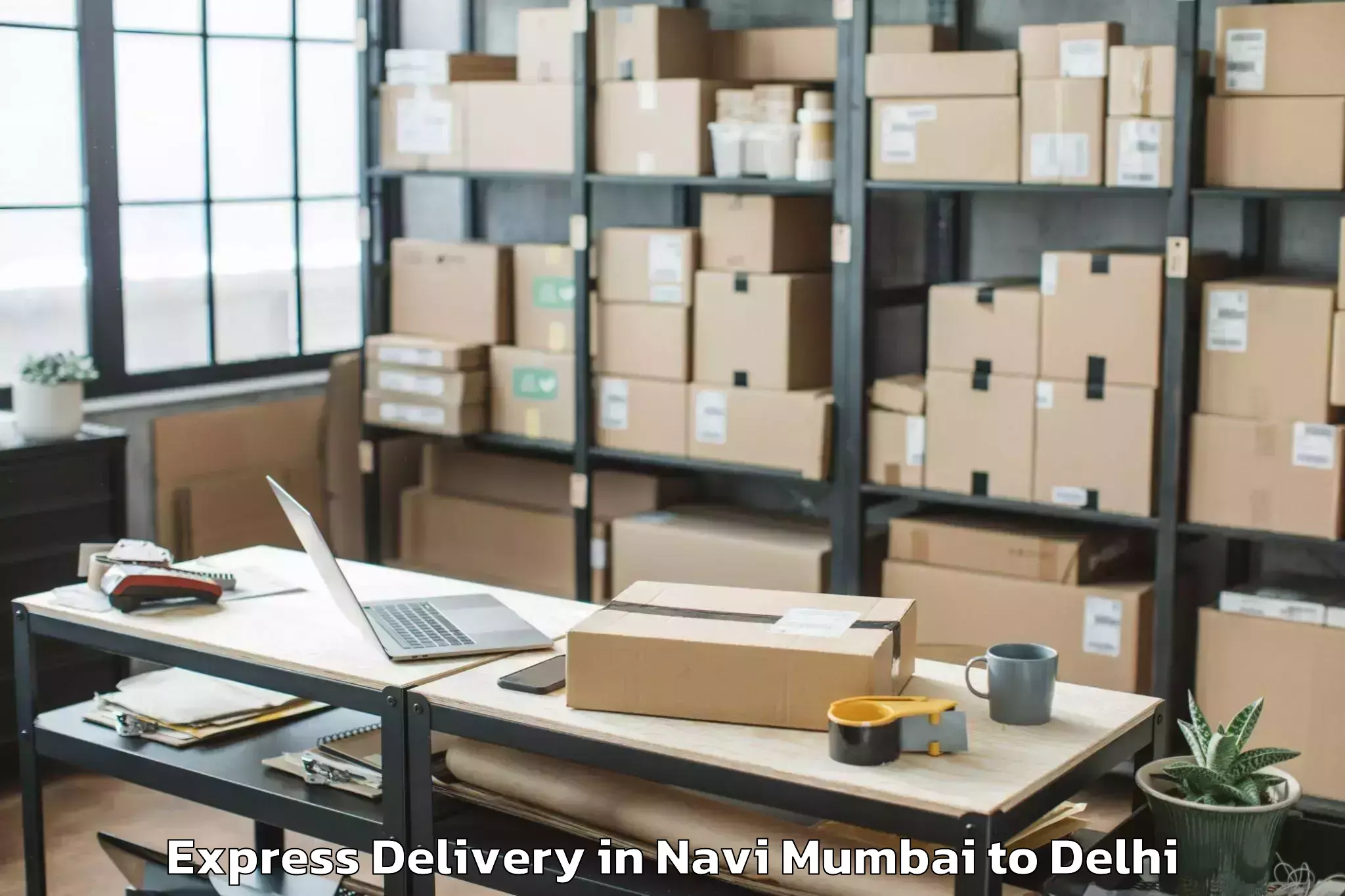 Efficient Navi Mumbai to Alipur Express Delivery